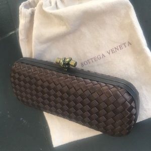 Bottega Veneta stretch knot clutch w dust bag